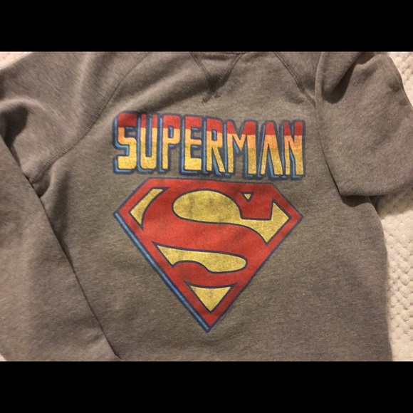 Abercrombie Gray Superman Sweatshirt size 11/12 - Picture 2 of 4